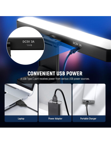 Barra de Luz LED Doble NEEWER L10 para Monitor 12W Bi Color