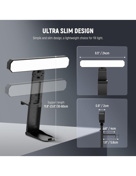 Barra de Luz LED Doble NEEWER L10 para Monitor 12W Bi Color