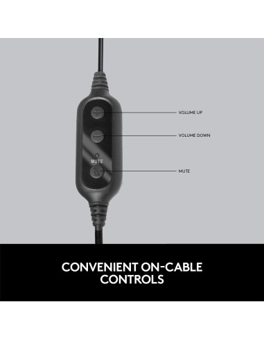 Auricular USB Logitech H960 con Micrófono Cancelación Ruido