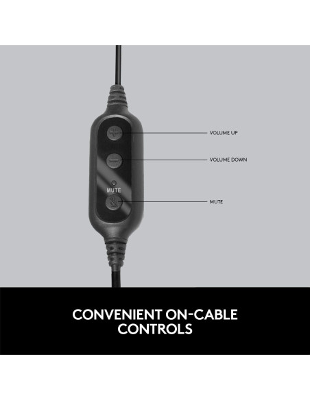 Auricular USB Logitech H960 con Micrófono Cancelación Ruido