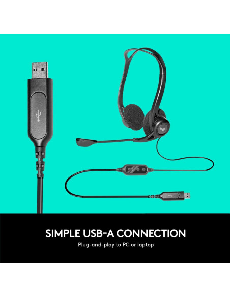 Auricular USB Logitech H960 con Micrófono Cancelación Ruido