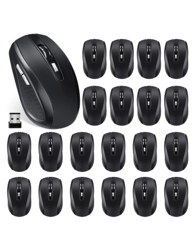 Paquete de 12 Ratones Inalámbricos Macarrie 1200dpi USB