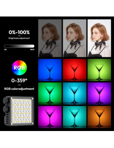 Luz de Video RGB ULANZI LE20 20W Portátil 360 Ajustable 2