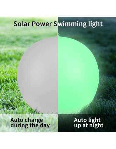 Luces de piscina flotantes LED Blibly 35.5 cm 4 unidades