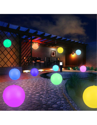 Luces de piscina flotantes LED Blibly 35.5 cm 4 unidades