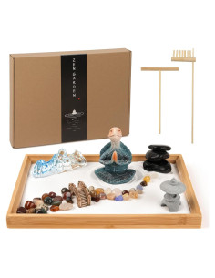 Jardín Zen de Escritorio FOLKOR LIFE con Tortuga Meditadora