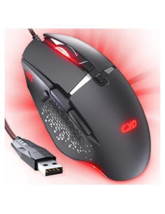 Ratón Gaming CYD C309 con Cable, 7200 DPI, RGB, Ergonómico