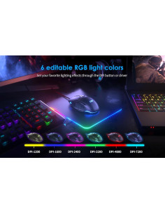 Ratón Gaming CYD C309 con Cable, 7200 DPI, RGB, Ergonómico 2