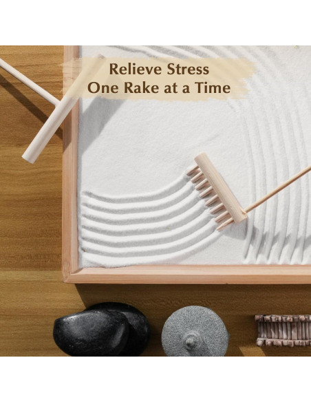 Jardín Zen de Escritorio FOLKOR LIFE con Tortuga Meditadora