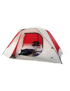 Carpa Familiar Ozark Trail 6 Personas Cúpula Blanca y Roja