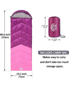 Saco de dormir Flantree 4 estaciones ligero e impermeable 2