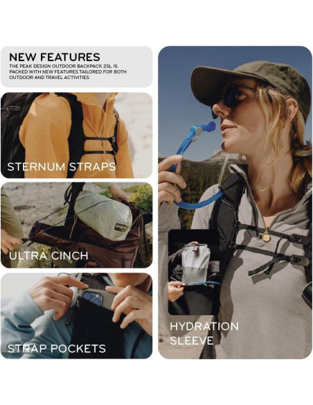 Mochila de Exterior Peak Design 45L Nube, Ligera y Versátil