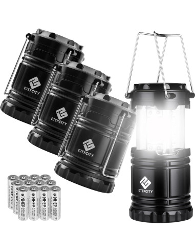 Paquete de 4 Linternas de Camping Etekcity 30 LED 140 Lúmenes
