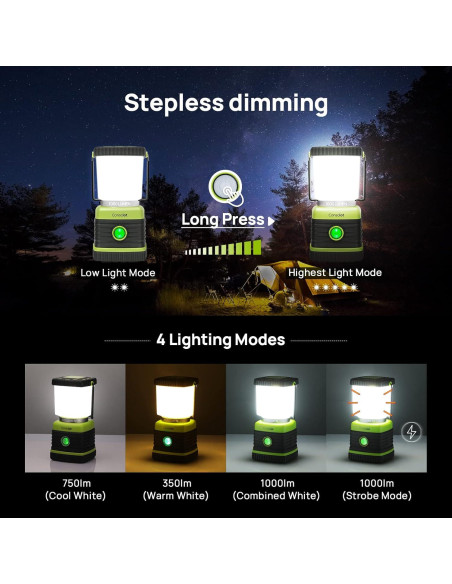 Paquete de 4 Linternas de Camping Etekcity 30 LED 140 Lúmenes