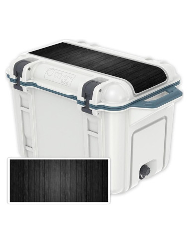 Piel de Vinilo MightySkins para Tapa Enfriador OtterBox 45 qt - Madera Negra