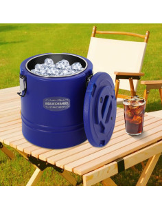 Enfriador de Bebidas Aislado Bokknppo 40L Azul para Camping 2