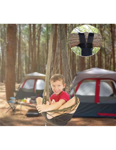 Hamaca de Camping KNC Verde Militar 240x80 cm 200 kg