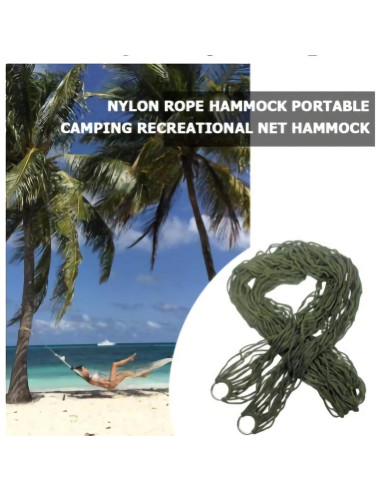 Hamaca de Camping KNC Verde Militar 240x80 cm 200 kg