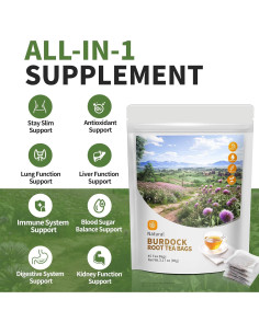 Té de Raíz de Bardana Hudetex 45 Bolsas - Sin Cafeína 2