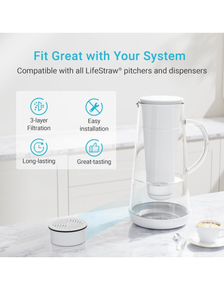 Filtro de Agua AQUA CREST para Jarras y Dispensadores LifeStraw