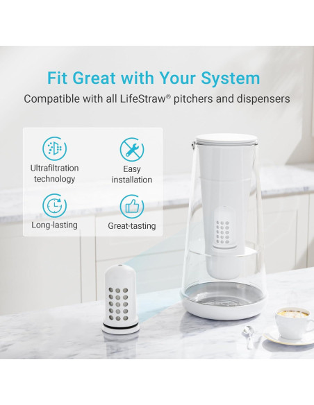 Filtro de Agua AQUA CREST para Jarras y Dispensadores LifeStraw