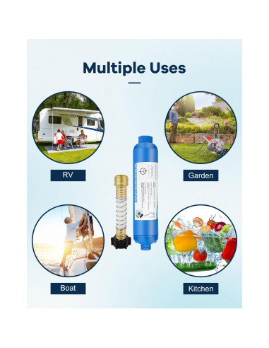 Filtro de Agua Inline GCCSJ para RV - 4 Unidades, 4000 L