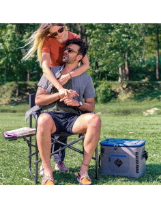 Silla de Director Plegable Portal con Mesa Lateral Azul/Gris 2