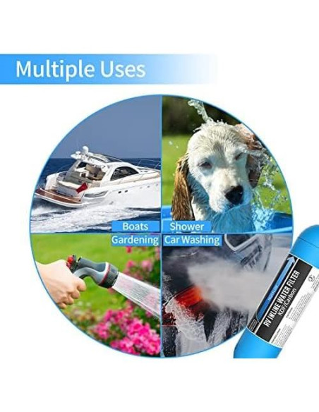 Filtro de Agua Inline Lifefilter 2 Unidades, Certificado NSF, Reduce Cloro y Olores