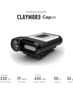 Linterna Frontal Recargable Claymore Capon 65A+ Tan 230 Lúmenes 2