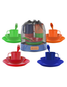 Juego de Utensilios de Camping Wealers 16 Piezas para 4 Personas
