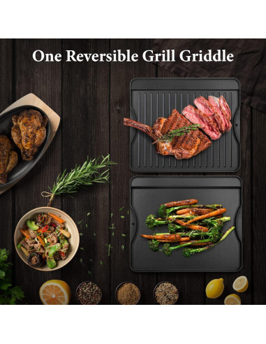 Plancha de Hierro Fundido Reversible Outspark 39.6 x 34 cm