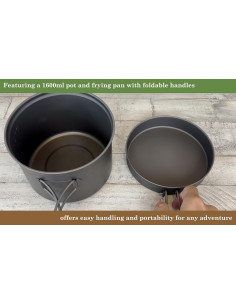 Olla de Titanio 1600ml y Sartén Maxi TPP-1600 Ultraligera 2