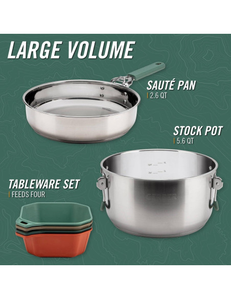 Conjunto de Cocina ComplEAT Gerber Gear 16 Piezas Camping