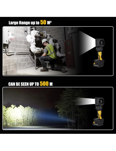 Luz de Trabajo LED Inalámbrica DAYATECH DY-363Z 3000 Lúmenes