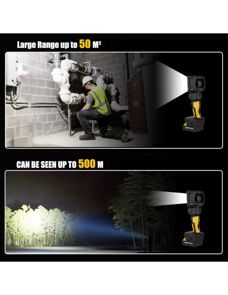Luz de Trabajo LED Inalámbrica DAYATECH DY-363Z 3000 Lúmenes