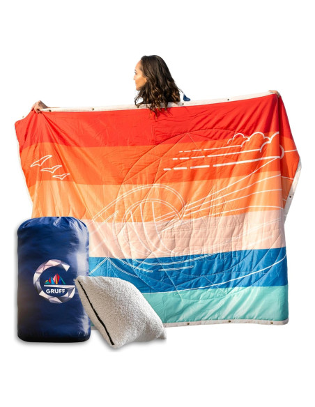 Manta Impermeable Gruff 5-en-1 para Camping 2x1.32m Manta Impermeable Gruff 5-en-1 para Camping 2x1.32m