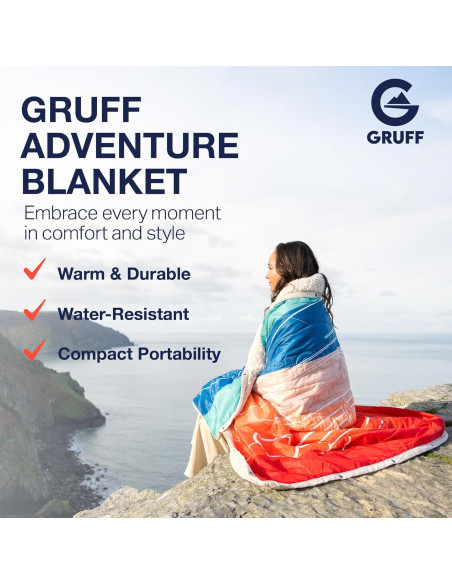 Manta Impermeable Gruff 5-en-1 para Camping 2x1.32m Manta Impermeable Gruff 5-en-1 para Camping 2x1.32m