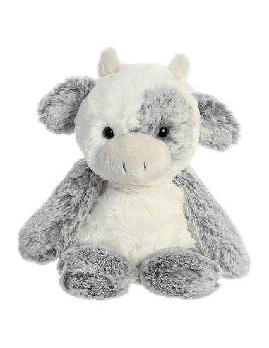 Peluche Vaca Aurora Snuggly Sweet & Softer - 14 cm Blanco