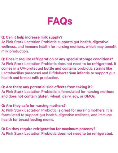 Probiotico de Lactancia Pink Stork - 30 Cápsulas Menta