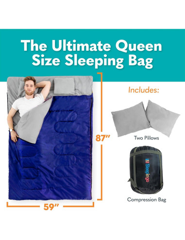 Saco de Dormir Doble Sleepingo Impermeable Tamaño Queen