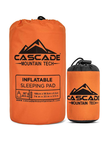 Colchón Inflable Cascade Mountain Tech Naranja 187.96 cm Colchón Inflable Cascade Mountain Tech Naranja 187.96 cm