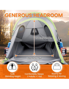 Carpa para cama de camioneta GOTIDY SP-JK2161 2 Personas Impermeable 2