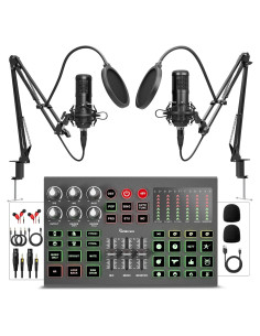 Equipo de Podcast para 2 Personas - Mezclador DJ MHS134