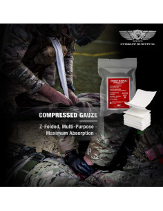 Gasa Estéril Comprimida Plegada en Z Everlit 11.4 cm x 3.7 m - 2 Paquetes 2