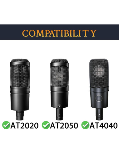 Filtros Pop SOULWIT para Micrófonos AT2020/AT2050/AT4040 - Negro