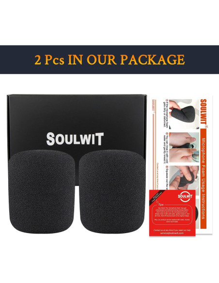 Filtros Pop SOULWIT para Micrófonos AT2020/AT2050/AT4040 - Negro