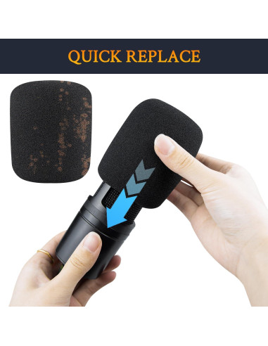 Filtros Pop SOULWIT para Micrófonos AT2020/AT2050/AT4040 - Negro