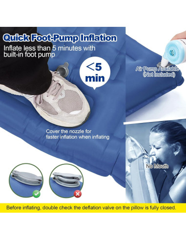 Colchón Inflable Doble CAMULAND 196x135 cm 4.7 cm Grosor