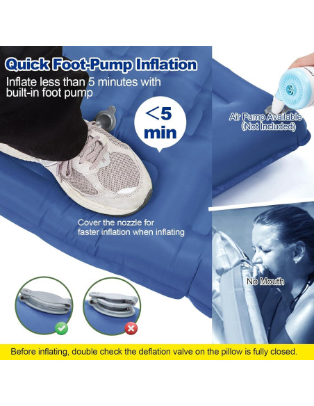 Colchón Inflable Doble CAMULAND 196x135 cm 4.7 cm Grosor