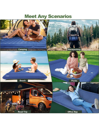 Colchón Inflable Doble CAMULAND 196x135 cm 4.7 cm Grosor